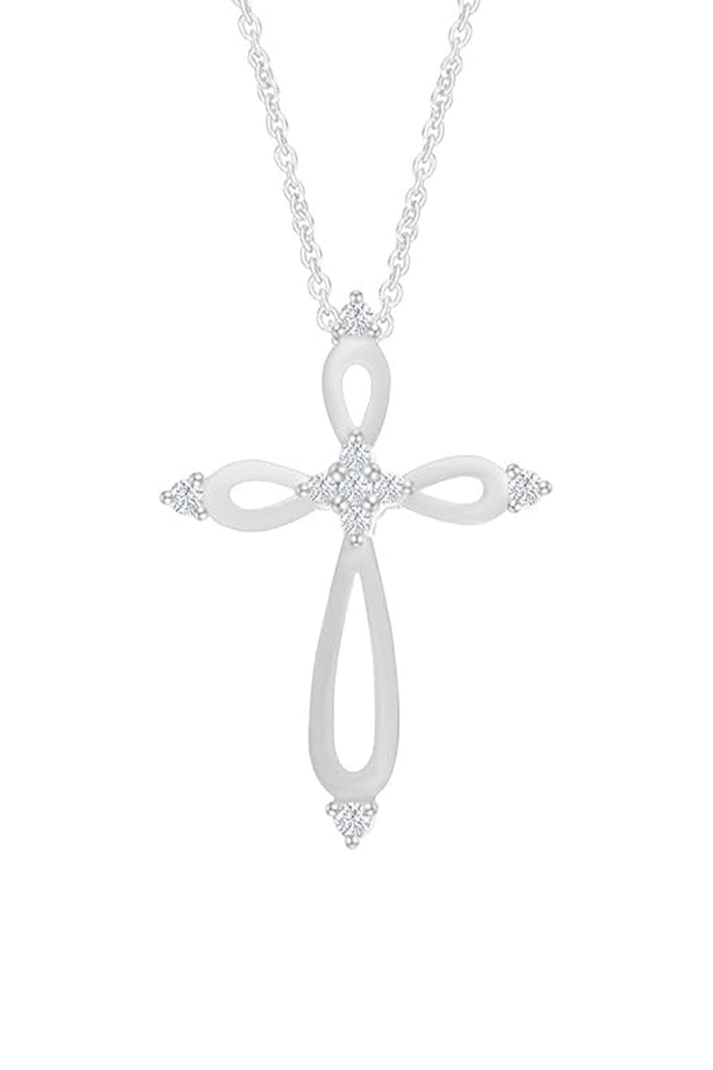 Loop Cross Pendant Necklace