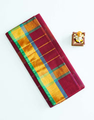 Red Wine Color Orissa Cotton Saree