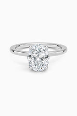 Oval Hidden Halo Moissanite Ring