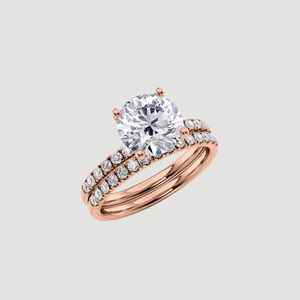 Round Cut Moissanite Ring