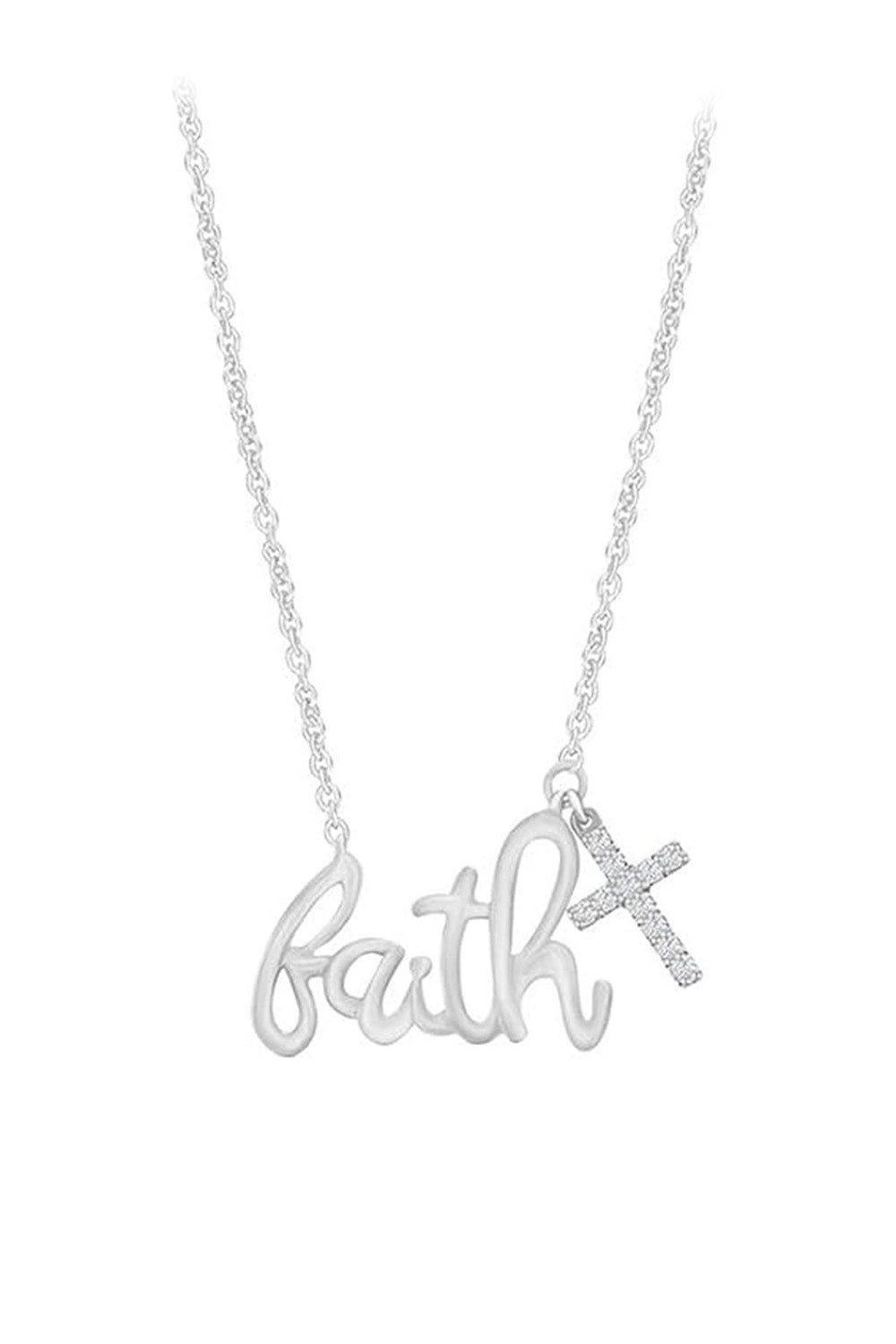 Cross Faith Charm Pendant Necklace