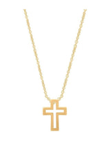 Cross Outline Pendant Necklace