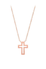 Cross Outline Pendant Necklace