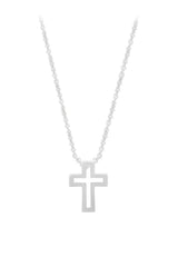 Cross Outline Pendant Necklace