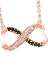 Rose Gold Color Infinity Heart Pendant Necklace
