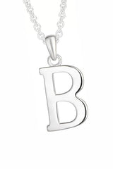 B Letter Pendant Necklace Girls