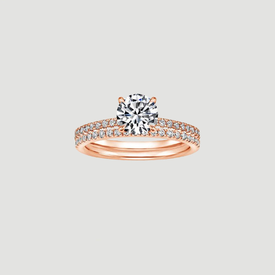 Round Cut Moissanite Ring