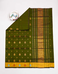 Olive Drab Venkatagiri Cotton Saree