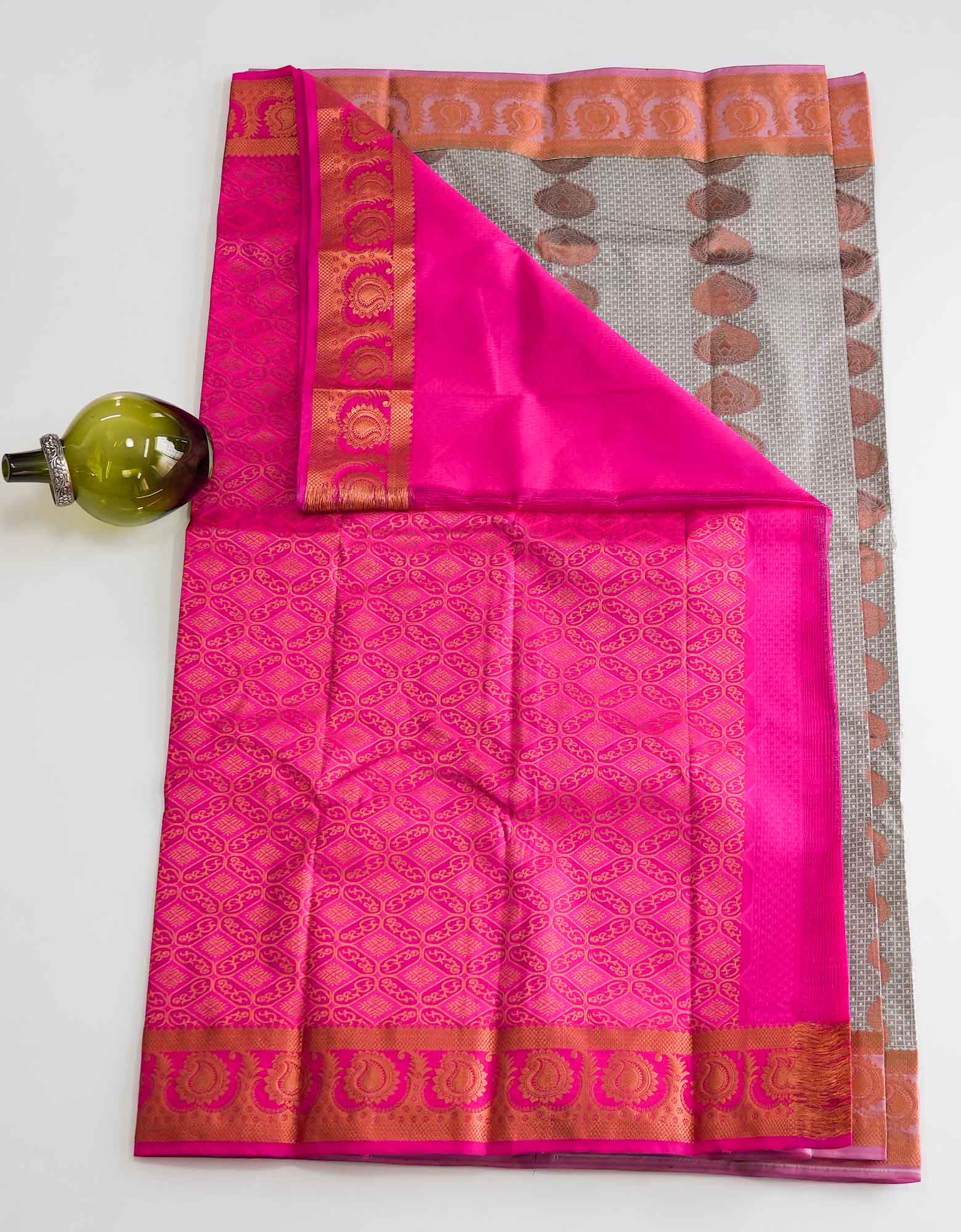 Emboss Butta Silk Saree