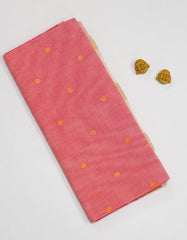 Carnation Pink Color Twill Cotton Saree