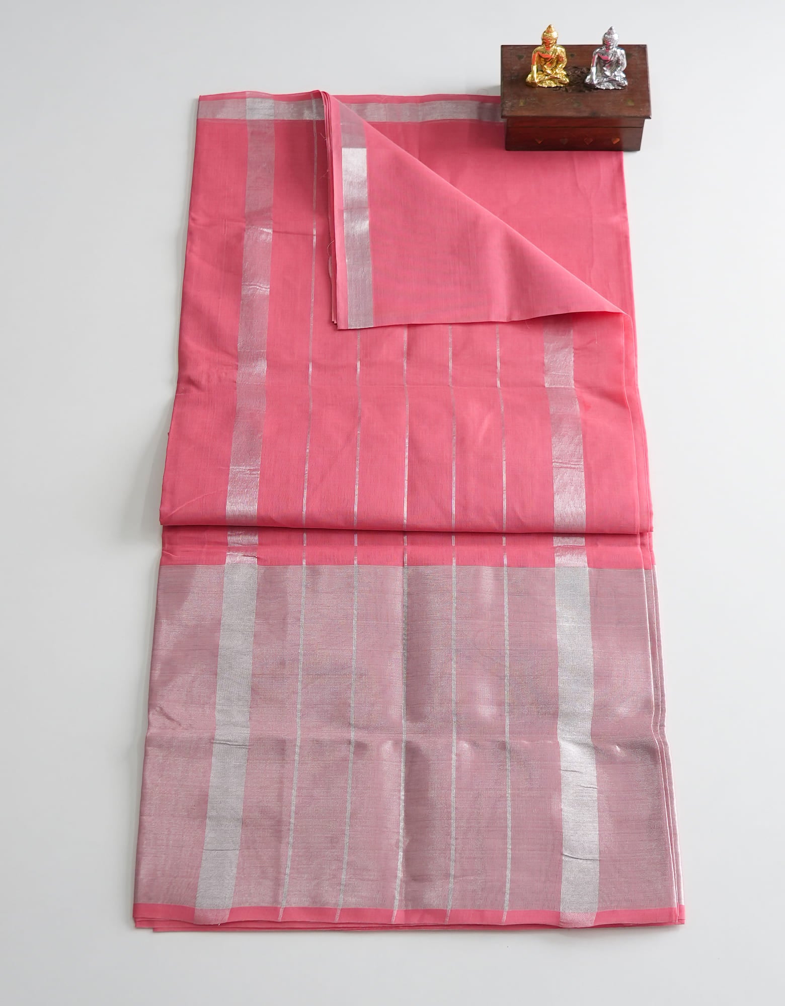 Baby Pink Color Chanderi Cotton Saree