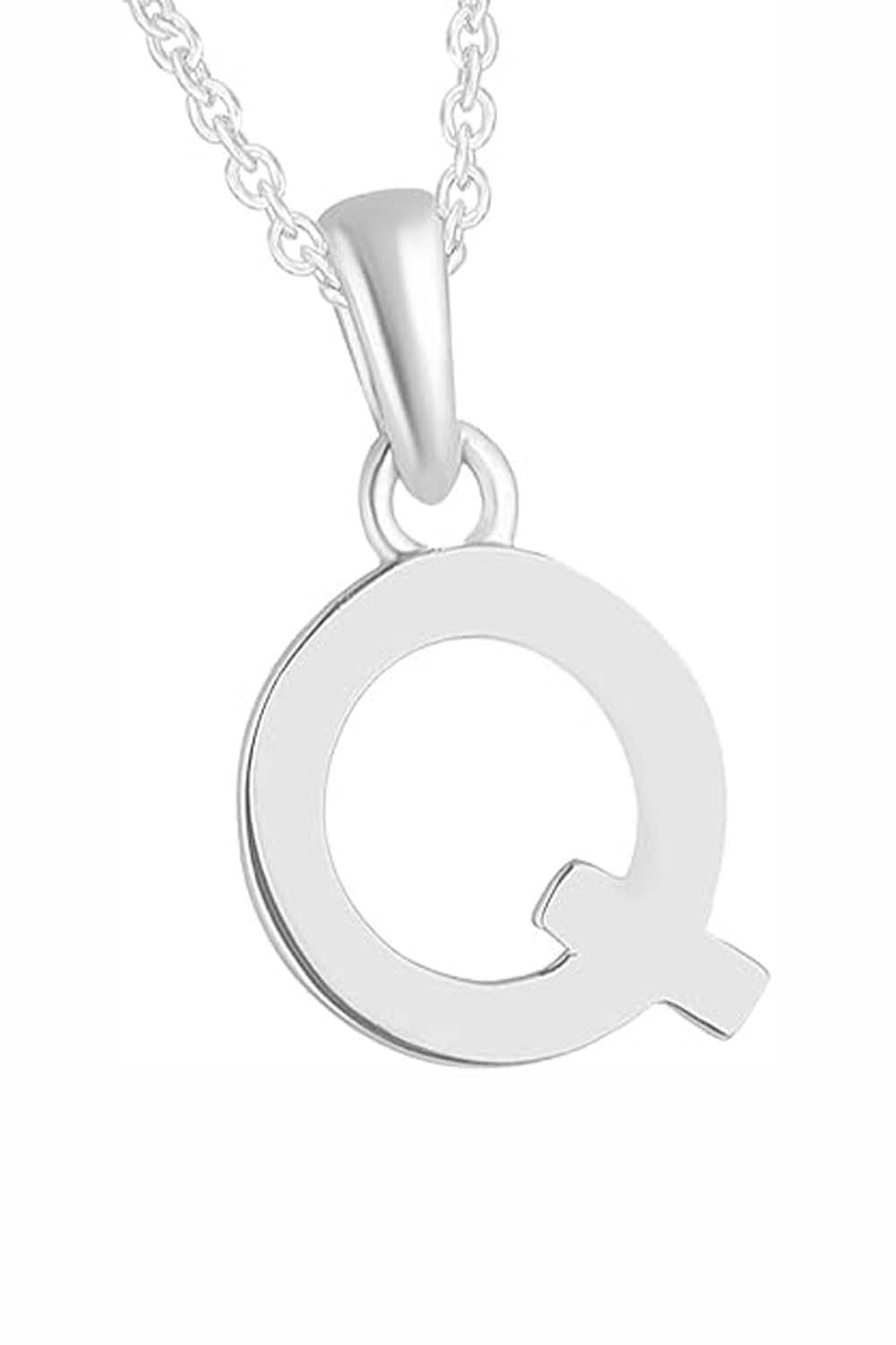 Q Letter Pendant Necklace Girls