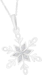 White Gold Color Snowflake Pendant Necklace, Fashion Jewellery Online