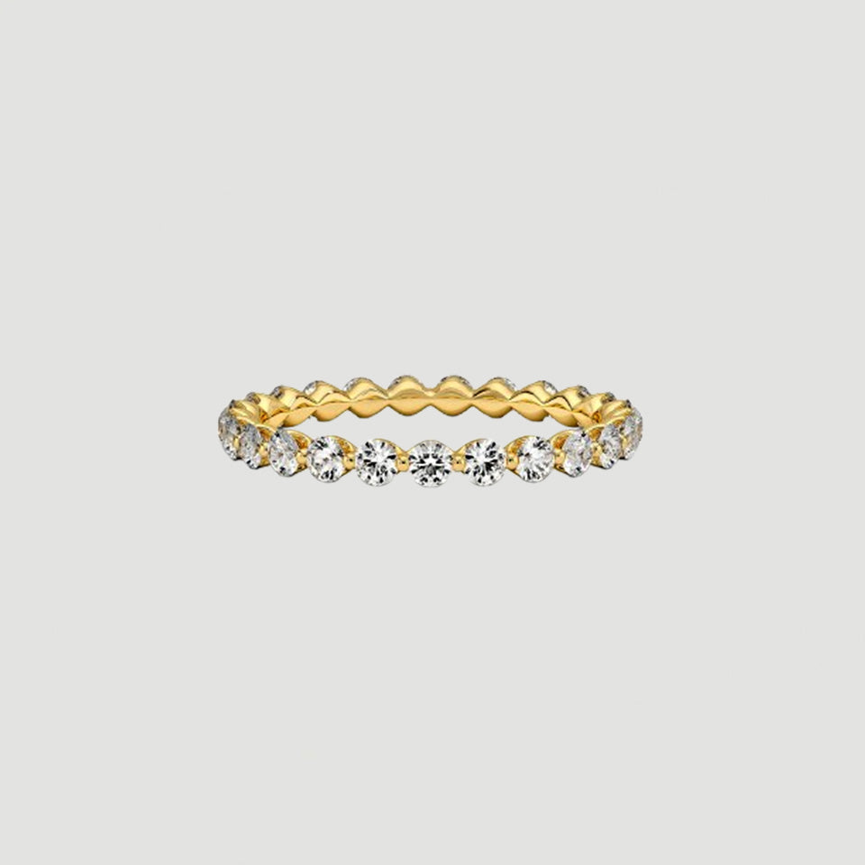 Round Moissanite Eternity Ring