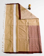 Light Brown Jacquard Saree