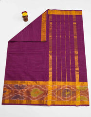 Medium Purple Color Pochampally Cotton Saree