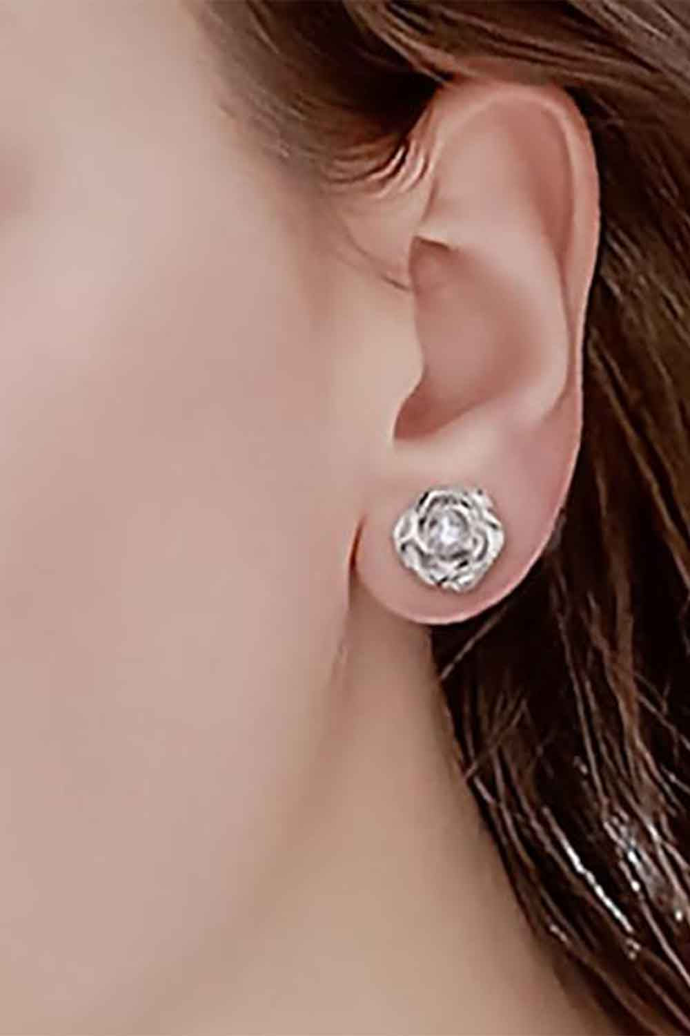 Yaathi Latest Rose Flower Stud Earrings, Stud Earrings for Women