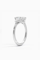 Pear And Marquise Shape Moissanite Three Stone Ring