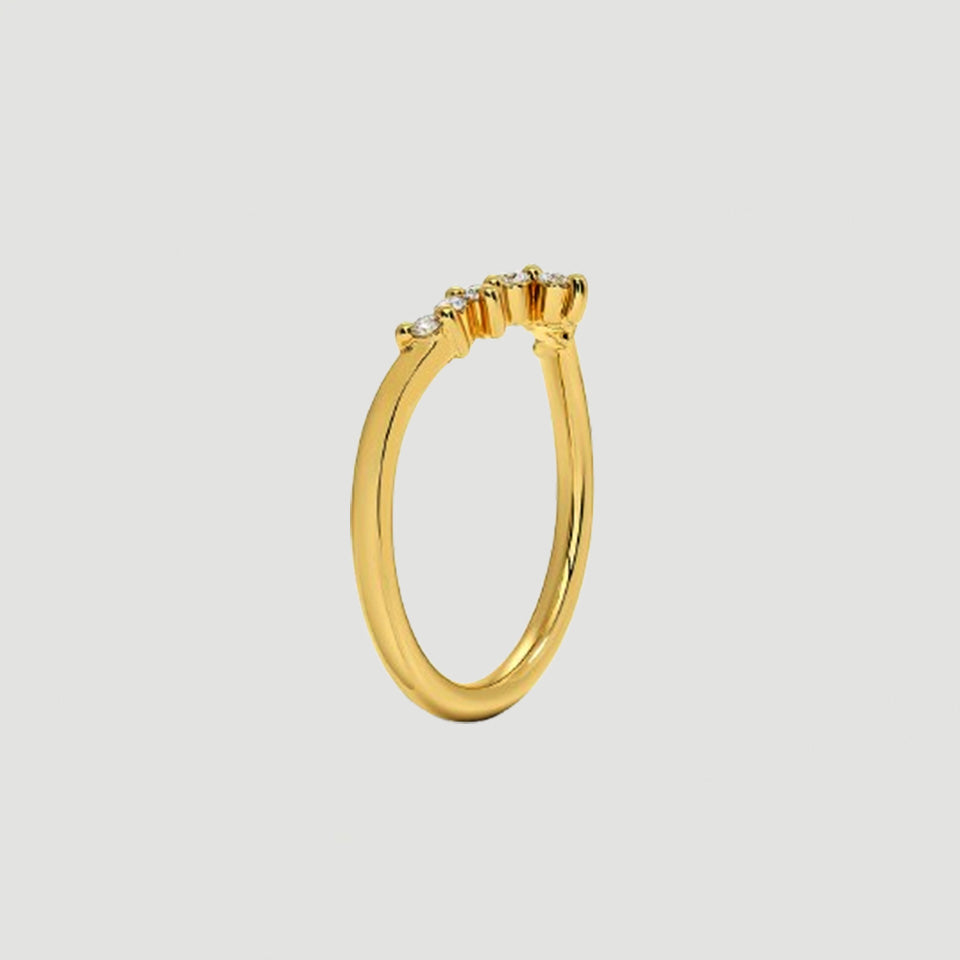 Round Cut Contouret Ring