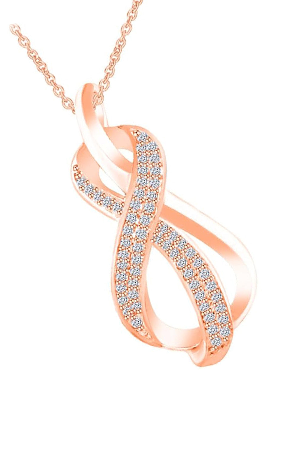Rose Gold Color Infinity Pendant Necklace