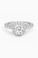 Round Moissanite Halo Ring