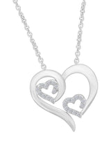 White Gold Color Triple Heart Pendant Necklace, Buy Pendant Online 