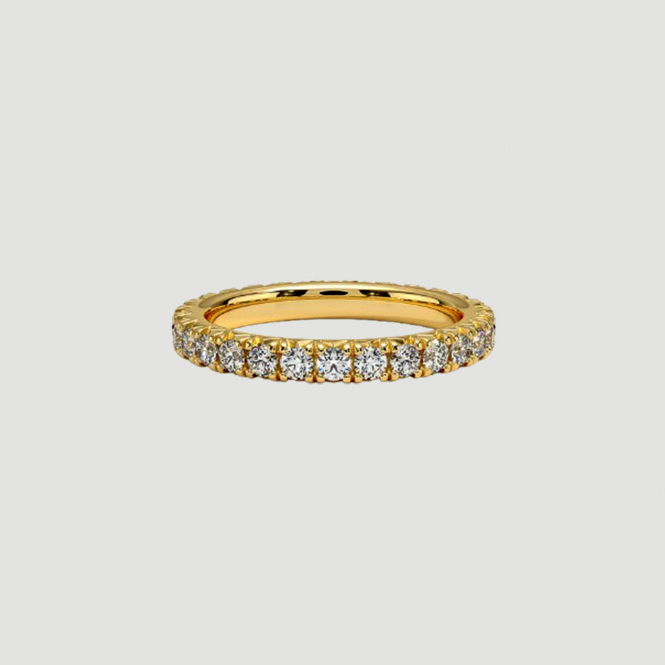 Round Moissanite Half Eternity Ring