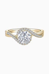 Twisted Moissanite Engagement Ring