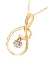 Yellow Gold Color Accent Solitaire Pendant Necklace