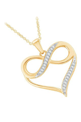 Yellow Gold Color Heart with Infinity Pendant Necklace, Infinity Necklace