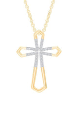 Accent Open Cross Pendant Necklace