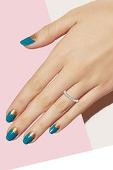 Round Shape Moissanite Stackable Band Ring