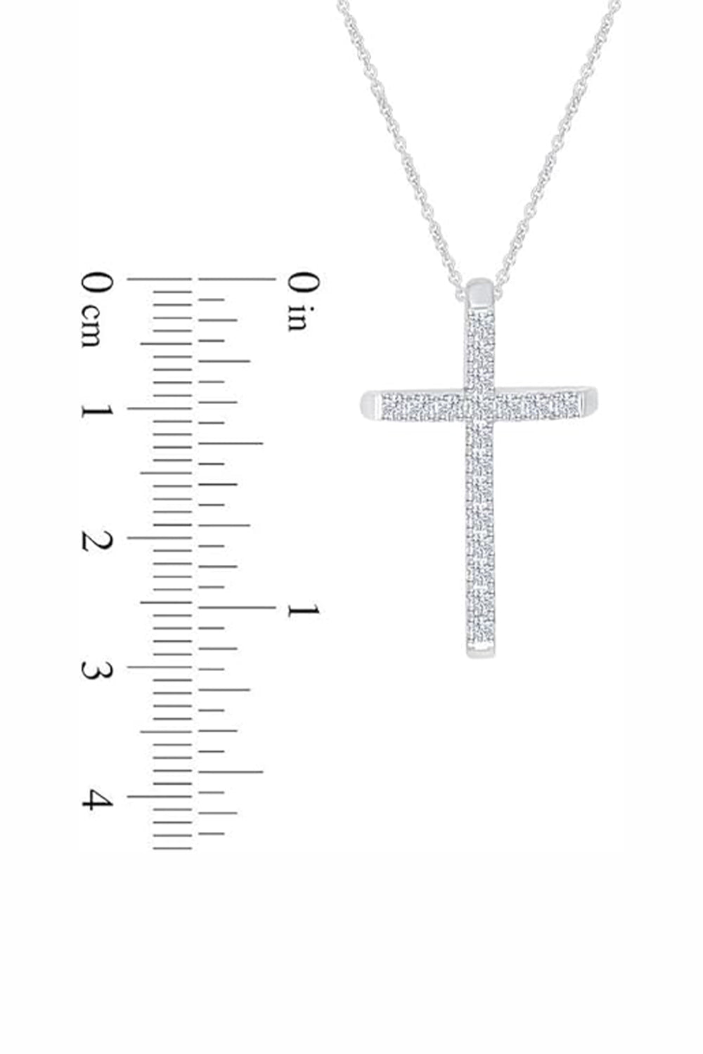 Yaathi Stylish Cross Pendant Necklace in 18K Gold 