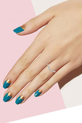 Chevron V Shape Curved Ring