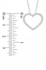 Trending Moissanite Open Heart Pendant Necklace