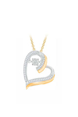 Moissanite Diamond Double Heart Pendant Necklace