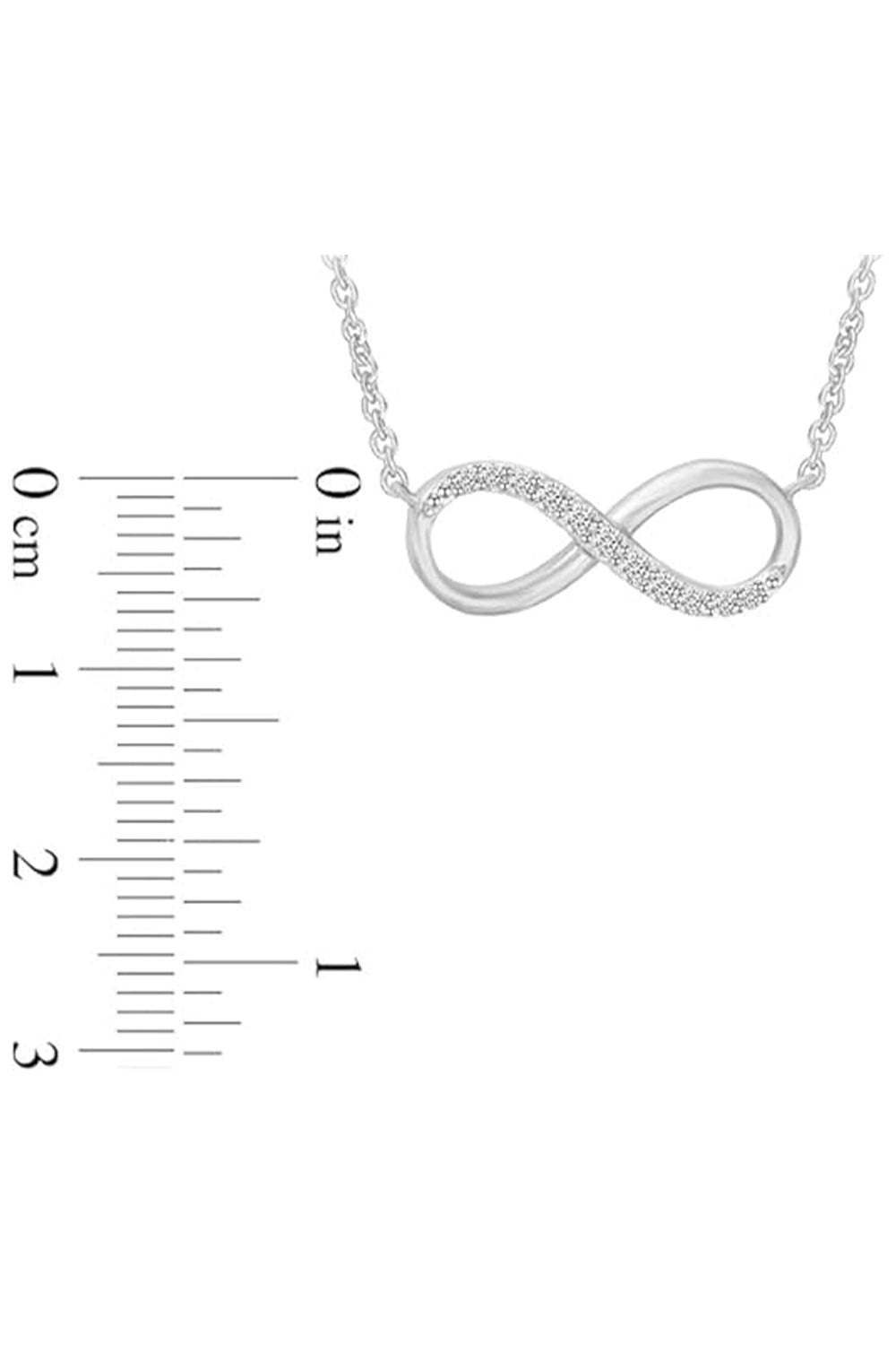 Stylish Moissanite Infinity Pendant Necklace