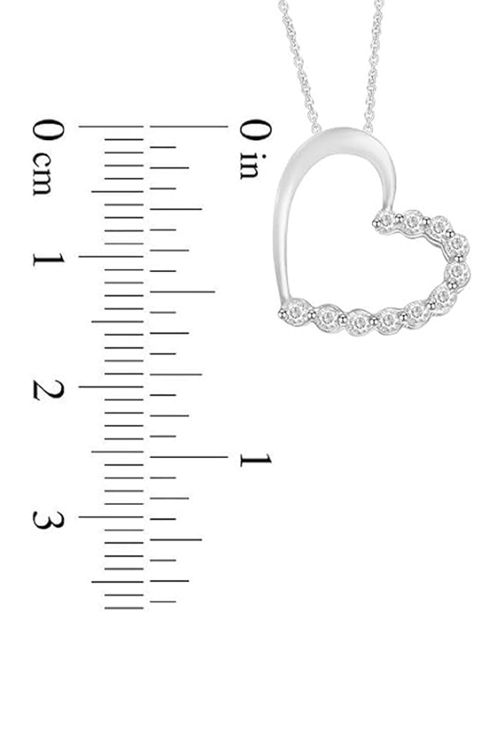 Latest 1/3 Carat Moissanite Heart Pendant Necklace