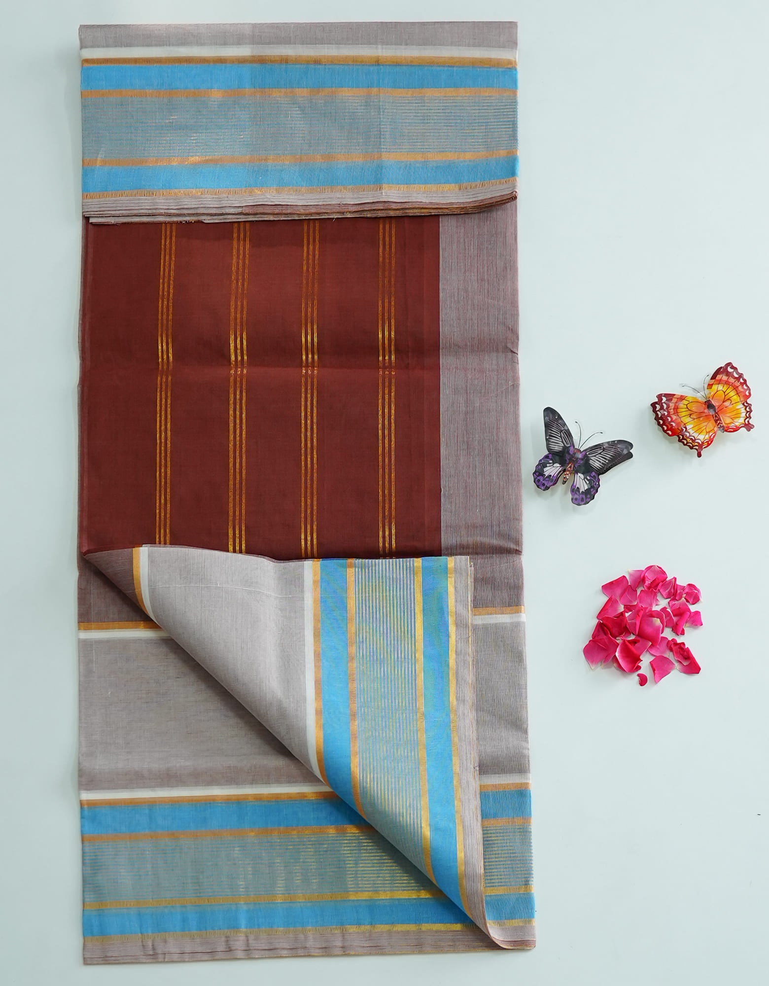 Dust Lavender Colour Lakshmi Cotton Sarees