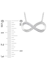 1/4 Carat Sideways Infinity Pendant Necklace