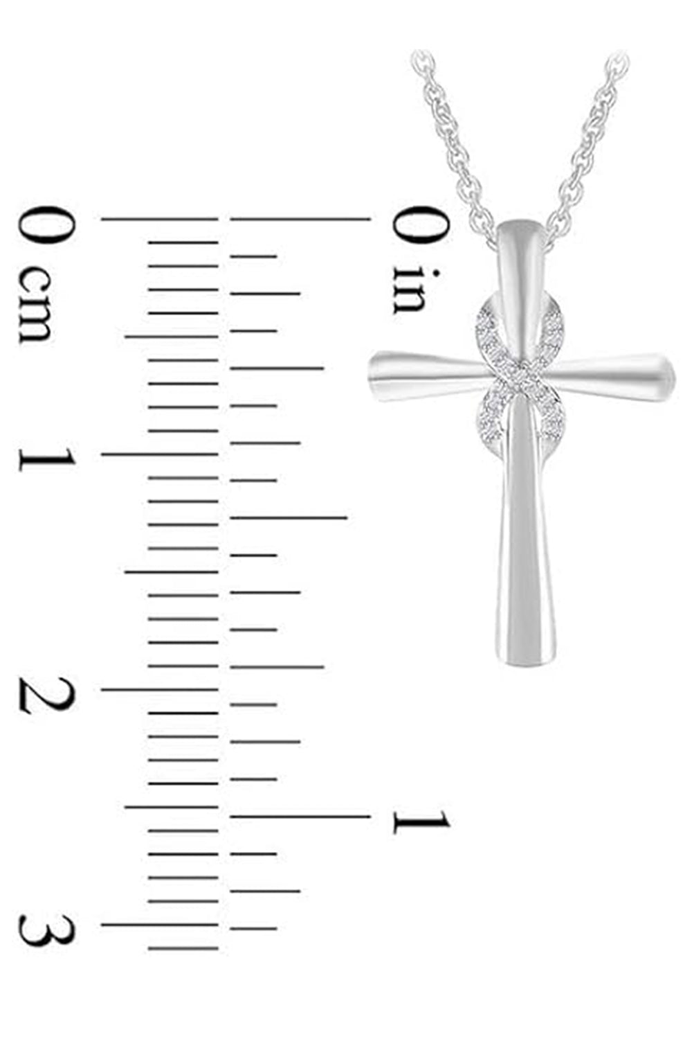 Infinity Cross Pendant Necklace 
