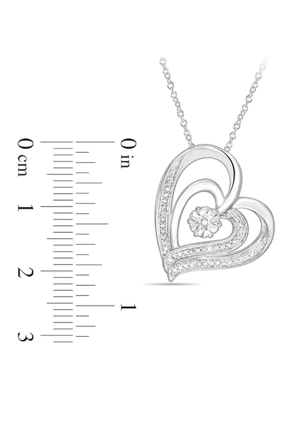 Double Heart Pendant Necklace, Pendant Necklaces