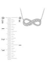 Latest Baguette and Double Row Infinity Pendant Necklace 