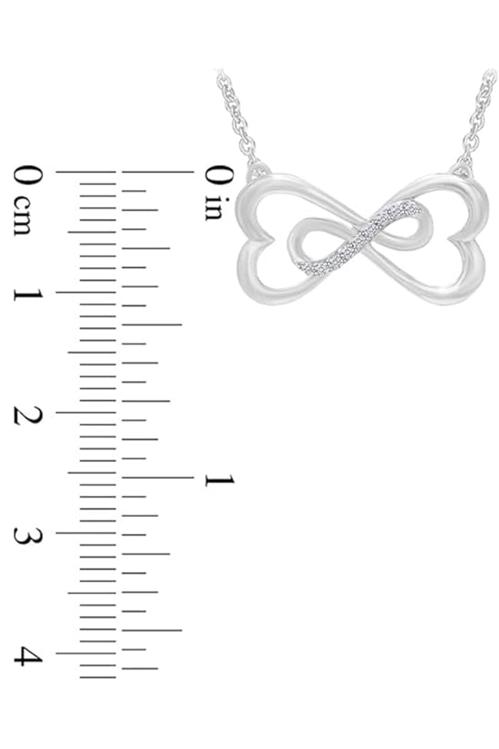 Sideways Heart Shaped Infinity Necklace