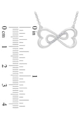 Sideways Heart Shaped Infinity Necklace