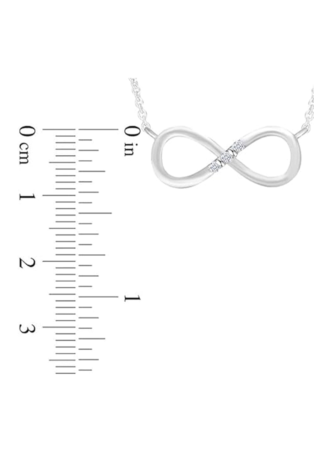 Three Stone Infinity Pendant Necklace