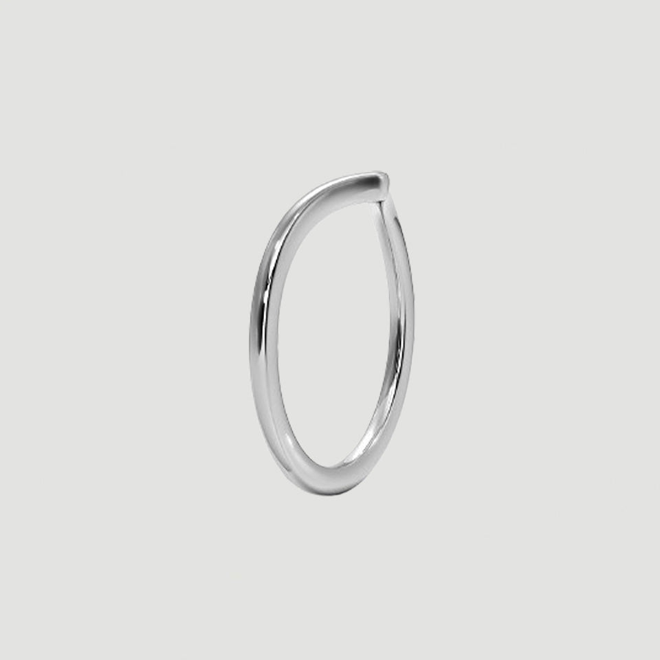 Curved V Shape Wedding Ring