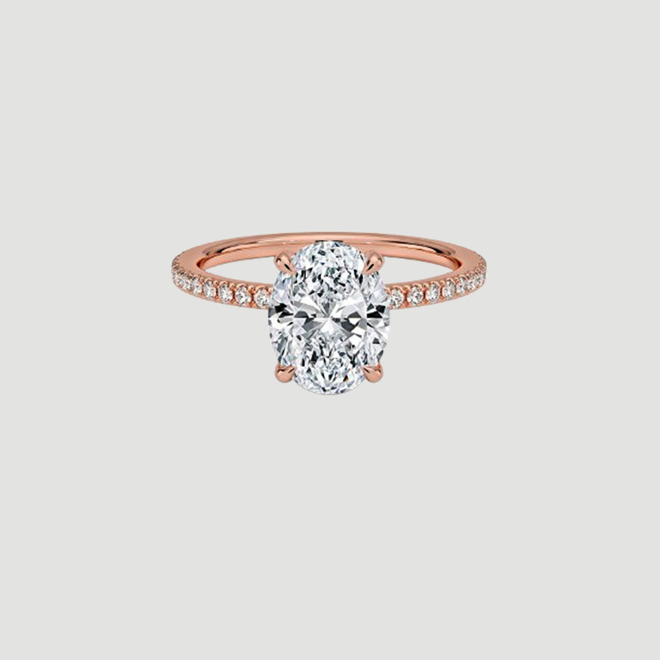 Oval Shape Moissanite Ring