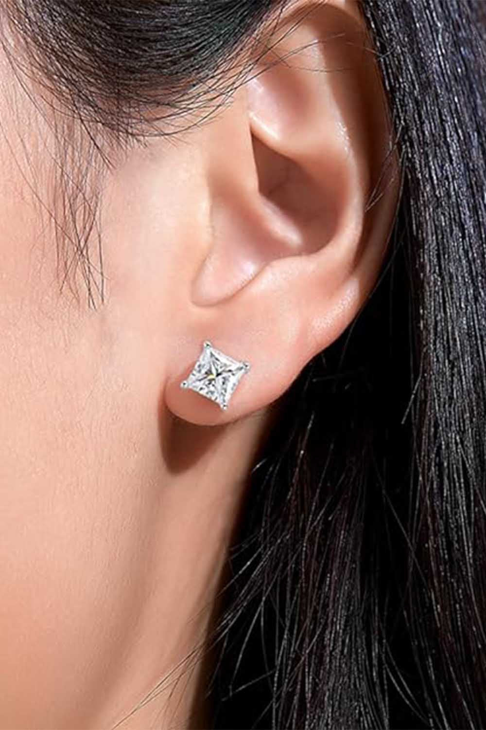 Latest Round Cut Stud Earrings for Women, Silver Studs