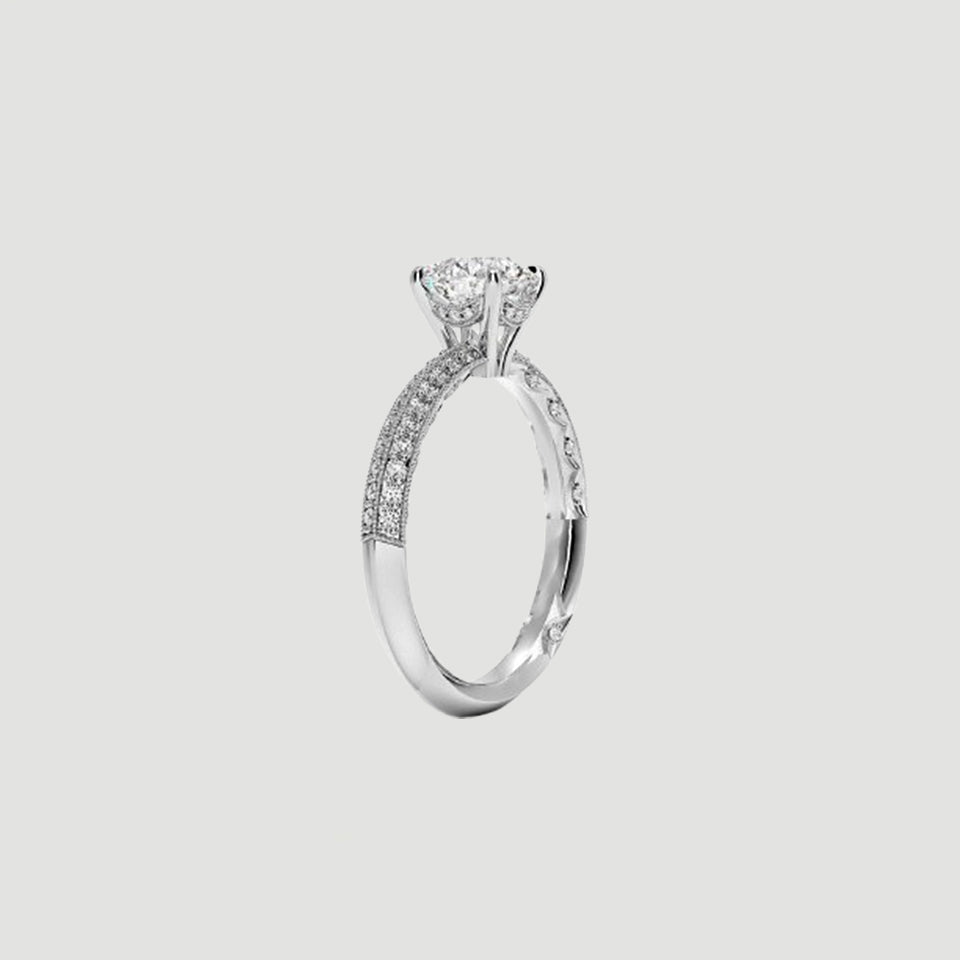 Moissanite Six Prong Ring